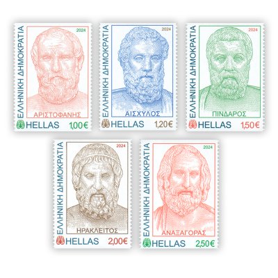 1/2024 Definitive Set of Stamps Without Perforation “Ancient Greek Literature – Part B’ 