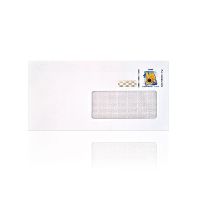 Prepaid envelope,  size 11,4cmX22,9cm50 gr, with right-side visor  (domestic use).