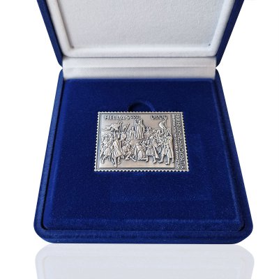 Silver plated stamp 