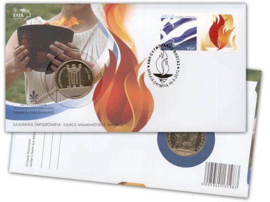 Special commemorative envelope of the Olympic Flame Lighting