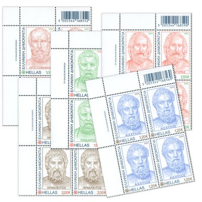 1/2024 - Upper left block of 4 stamps “Ancient Greek Literature – Part B’ ”